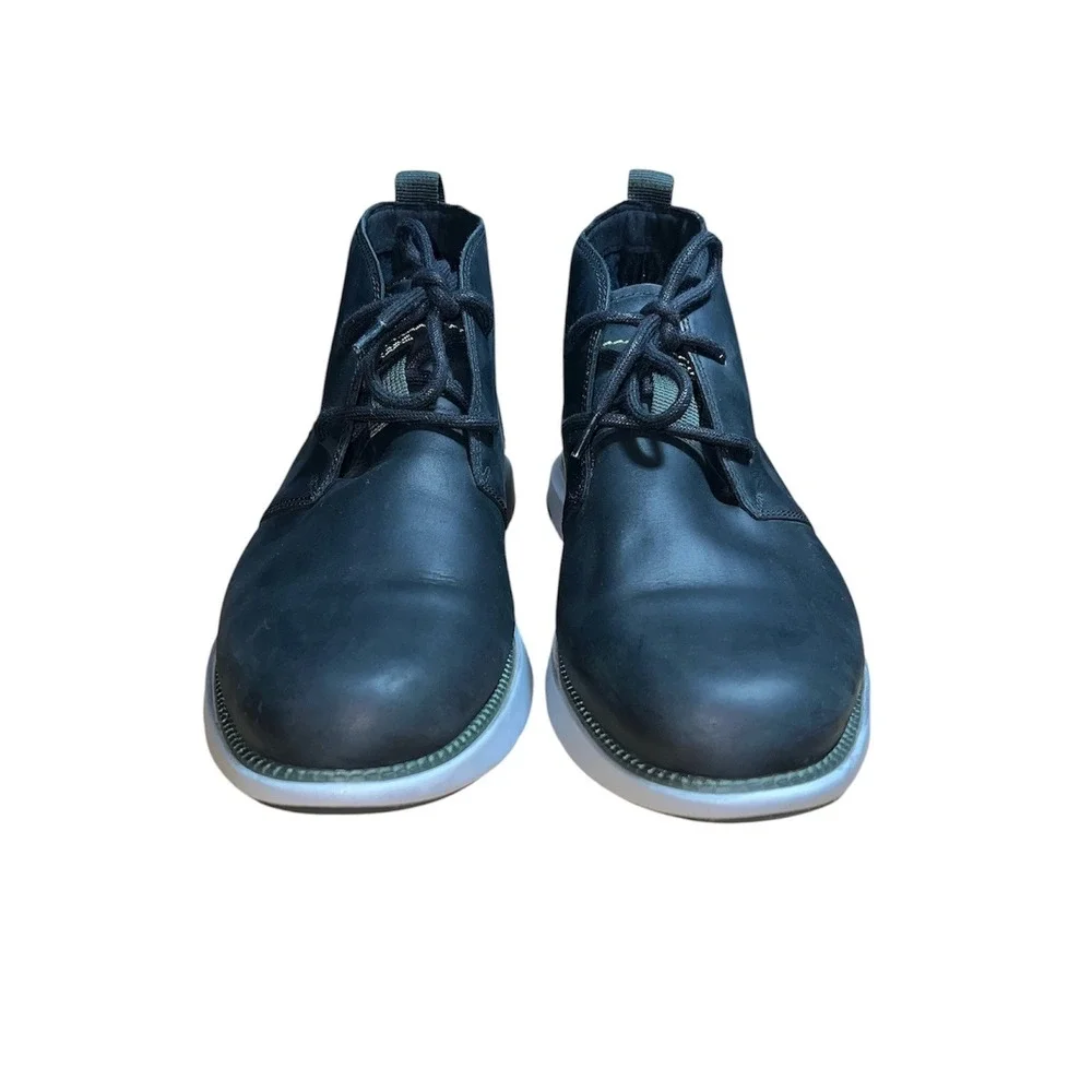 Cole Haan Grand Chukka Men Black Leather Lace Up Lightweight Boots Size 10.5